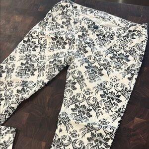 Free People Black Floral Skinny Jeans